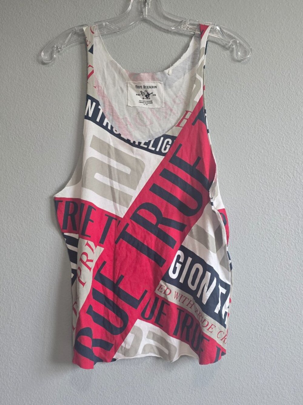True Religion Monogram Sleeveless Muscle Tee Size XS